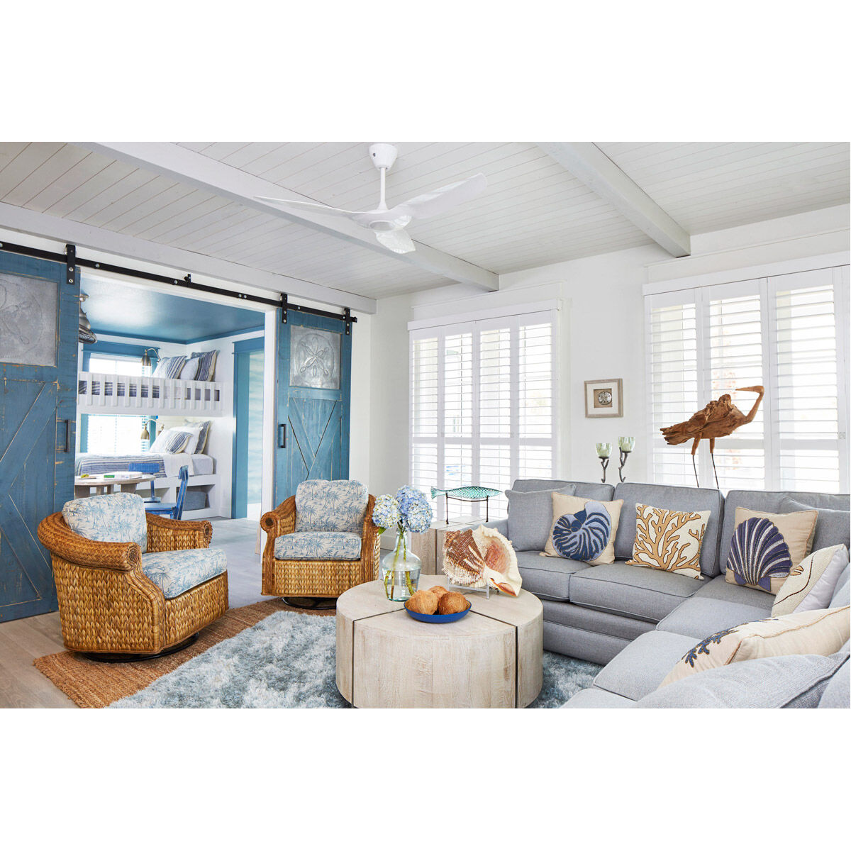 Haiku L 52 inch White with Glossy White Blades Indoor Ceiling Fan, Universal Mount