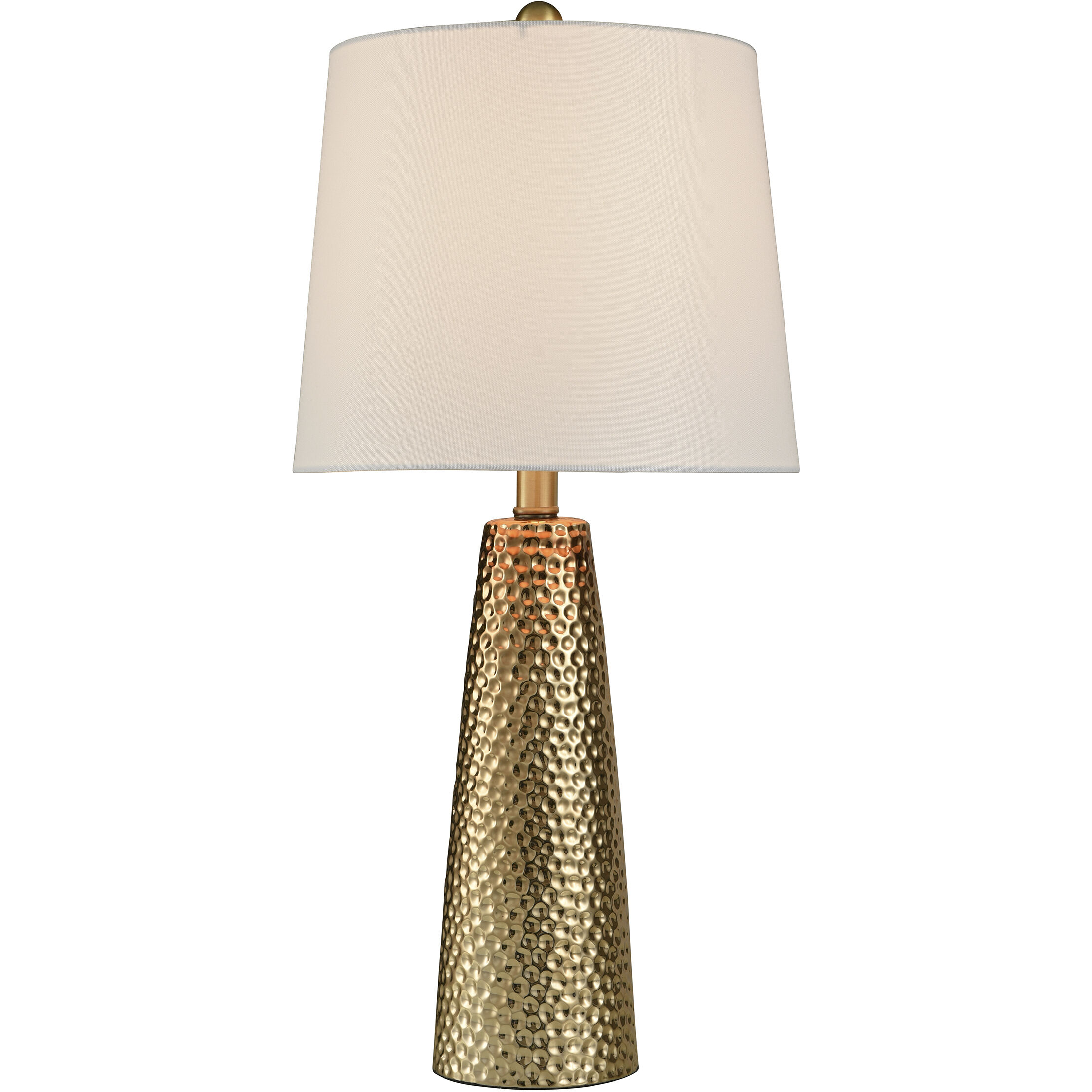 Signature 25.25 inch 60 watt Golden Copper with Brussels White Table Lamp Portable Light