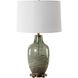 Chianti 27.5 inch 150 watt Olive Green and Antique Brass Table Lamp Portable Light