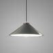Radiance Collection LED 11.75 inch Pewter Green with Brushed Nickel Pendant Ceiling Light