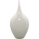 Nymph Decorative 19 X 8 inch Vases in White Glass, Set of 3