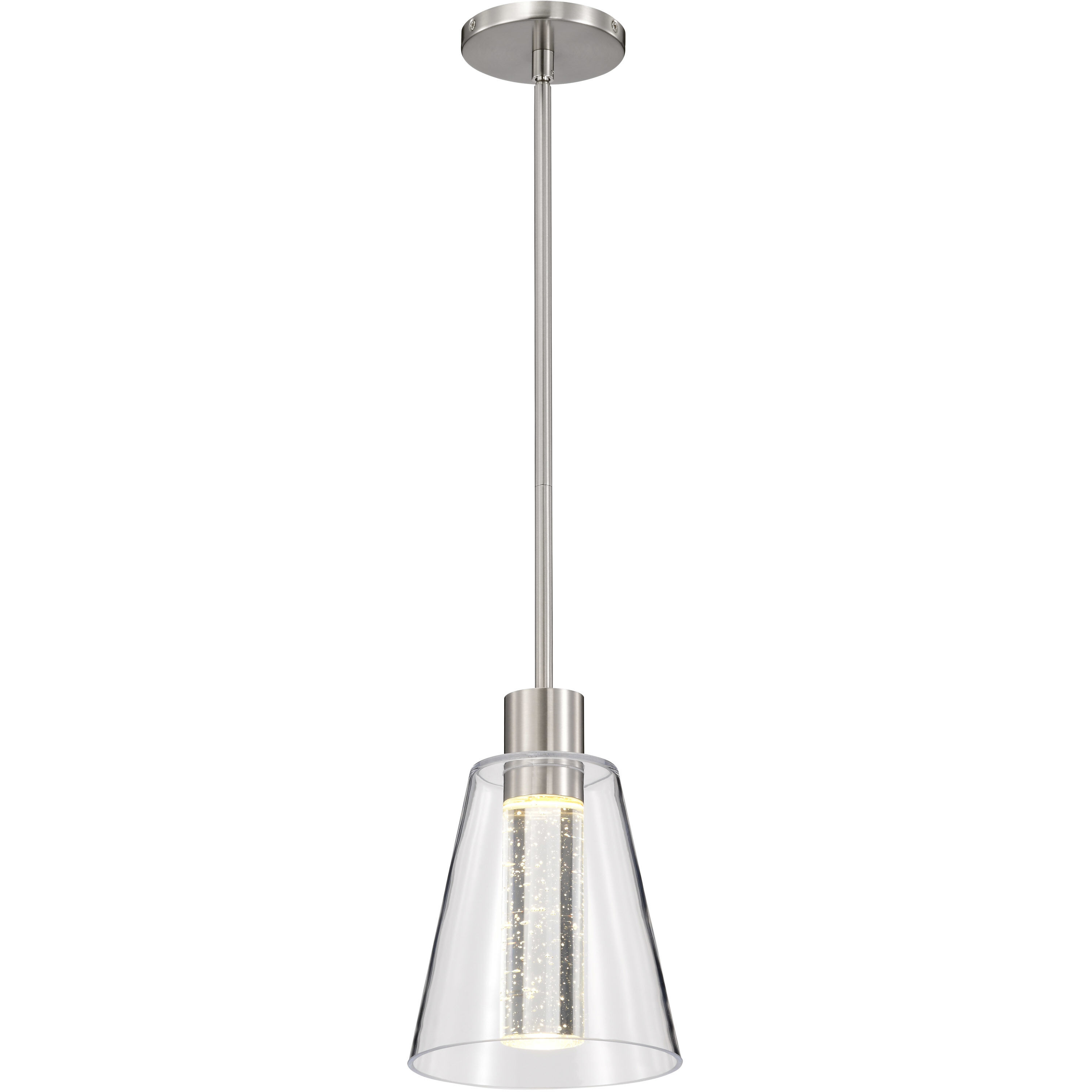 Aura LED 7.25 inch Brushed Nickel Pendant Ceiling Light