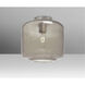 Niles 10 1 Light 9.5 inch Satin Nickel Semi-Flush Mount Ceiling Light in Smoke Bubble Glass