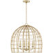 Wren 4 Light 23 inch Matte Brass Pendant Ceiling Light