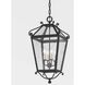 Santa Barbara County 4 Light 15 inch French Iron Outdoor Lantern