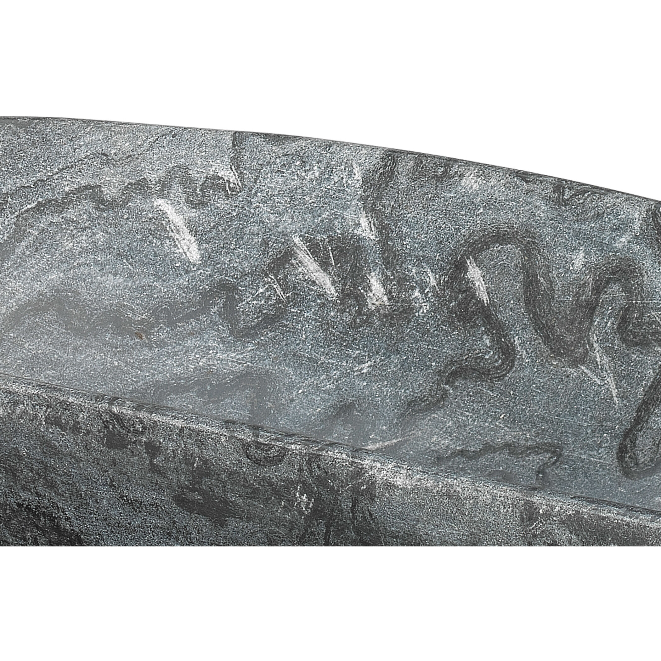 Long 8 X 4 inch Long Oval Bowl in Grey Marble