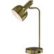 Rico 19 inch 60.00 watt Antique Brass Supercharger Desk Lamp Portable Light