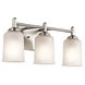 Shailene 3 Light 21 inch Brushed Nickel Wall Mt Bath 3 Arm Wall Light