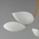 Maris 5 Light 26.5 inch White and Natural Aged Brass Single-Tier Chandelier Ceiling Light
