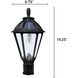 Polaris LED 19.25 inch Black Outdoor Post Light, Solar