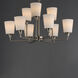 Hudson 9 Light 30 inch Satin Nickel Multi-Tier Chandelier Ceiling Light in Satin White