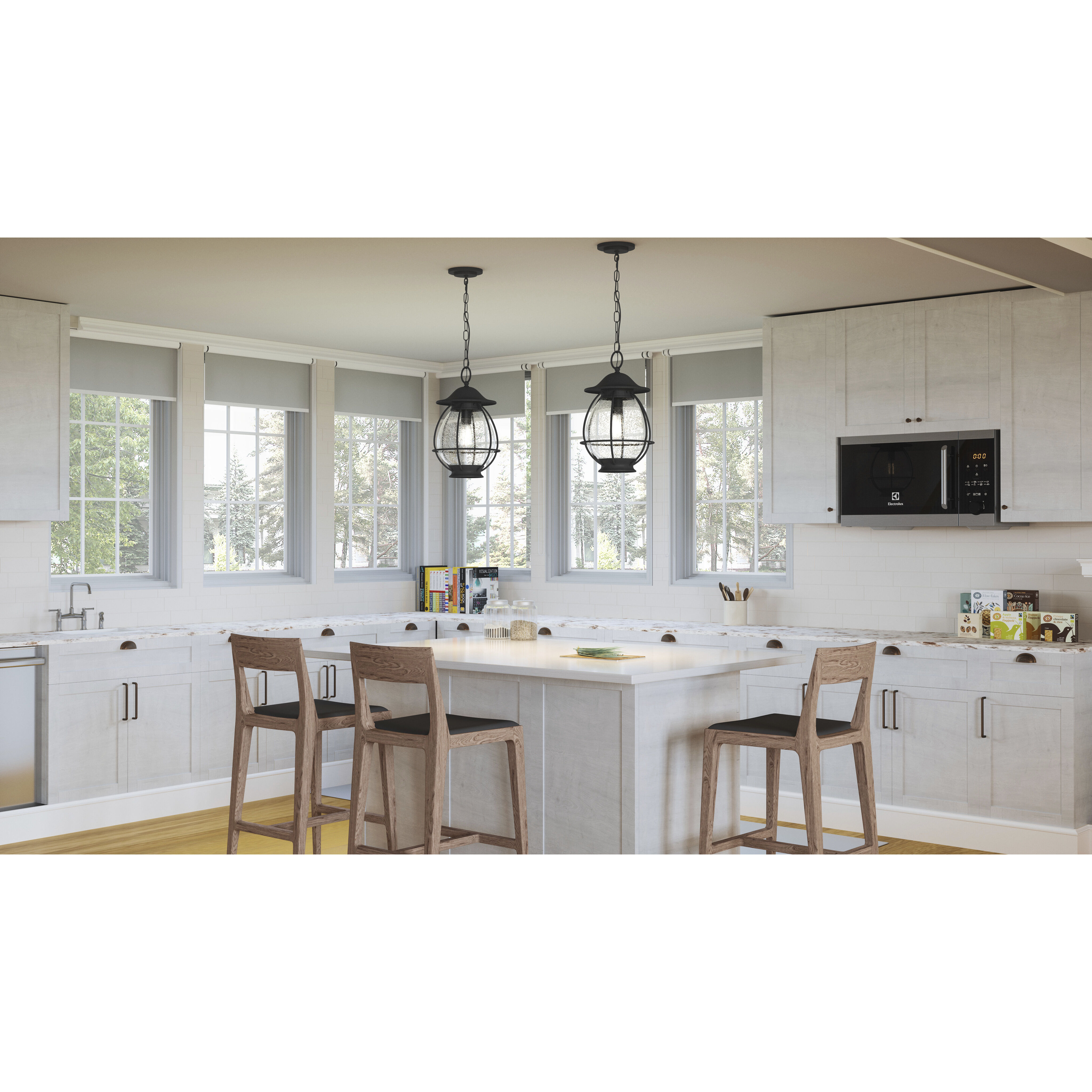 Boston 1 Light 10.5 inch Mottled Black Mini Pendant Ceiling Light, Small