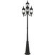 Frontenac 4 Light 93 inch Textured Black Outdoor Post Light