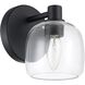 Valentina 1 Light 6.25 inch Matte Black Vanity Light Wall Light