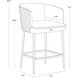 Cornella 35.75 inch Danny Iceberg Counter Stool