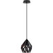 Carlton 1 Light 7.2 inch Matte Black and Copper Pendant Ceiling Light