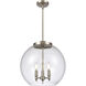 Ballston Athens 3 Light 15.75 inch Brushed Satin Nickel Statement Pendant Ceiling Light in Incandescent, Seedy