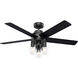 Hardwick 52 inch Matte Black with Distressed Black/Matte Black Blades Ceiling Fan