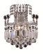 Corona 2 Light 12 inch Chrome Wall Sconce Wall Light in Royal Cut