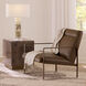 Hemingway Truffle Leather Accent Chair, Inline
