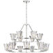 Ricca 15 Light 50.5 inch Chrome Chandelier Ceiling Light