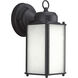 Roman Coach 1 Light 10 inch Textured Black Outdoor Wall Lantern, Small