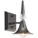 Tromba 1 Light 5.25 inch Black Chrome Wall Sconce Wall Light, Luz Studio