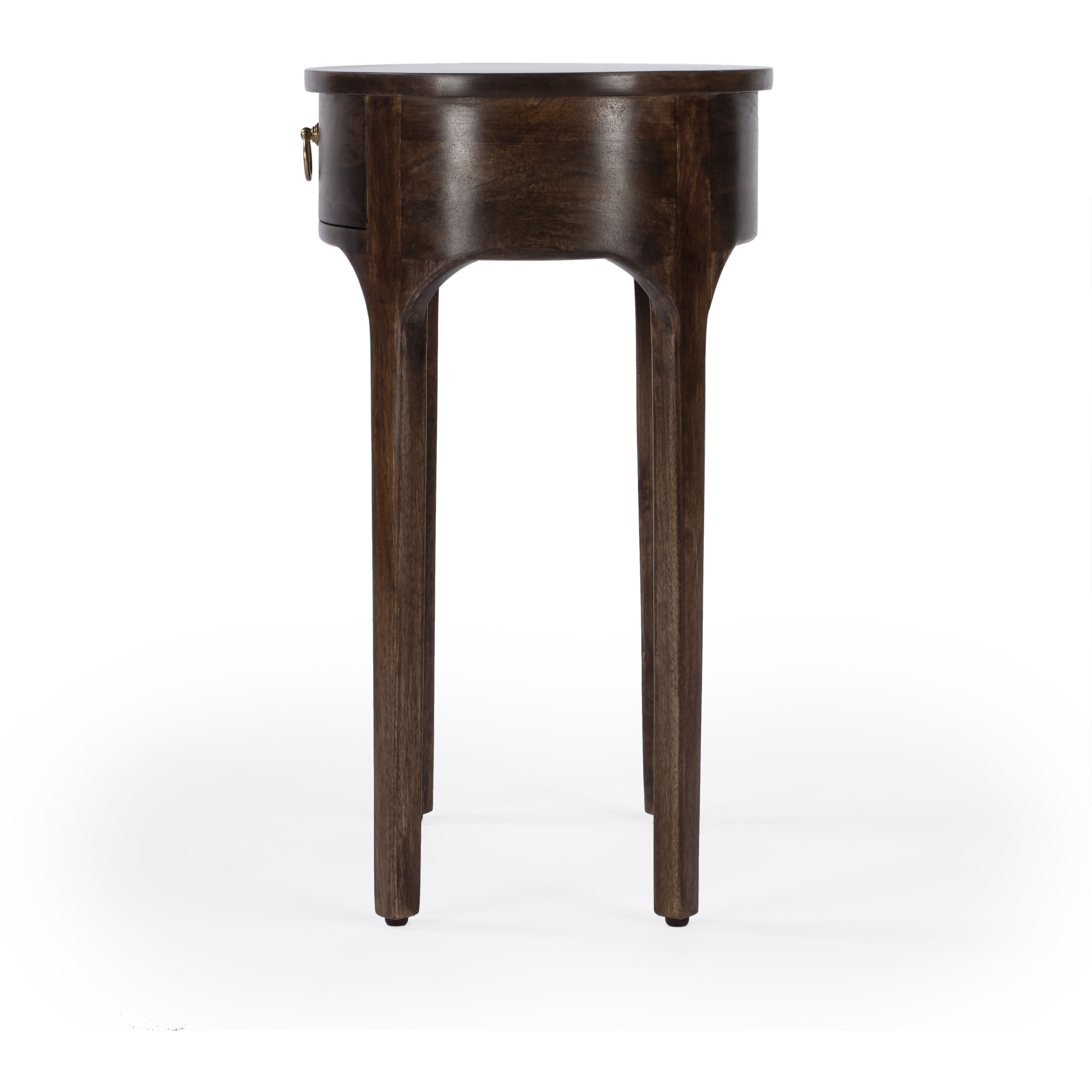 Alinia 1 drawer End Table in Dark Brown