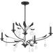 Presley 4 Light 36 inch Textured Black and Clear Chandelier Ceiling Light