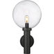 Laurent 1 Light 22.5 inch Black Outdoor Wall Light