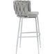 Woven Gray and Silver Chair