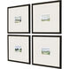 A Glimpse Outside Blue and Green and Pink and White Framed Art