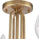 Cecil 4 Light 16 inch Natural Brass with Off White Semi Flush Mount Ceiling Light