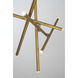 Crossroads LED 22 inch Brass Chandelier Ceiling Light