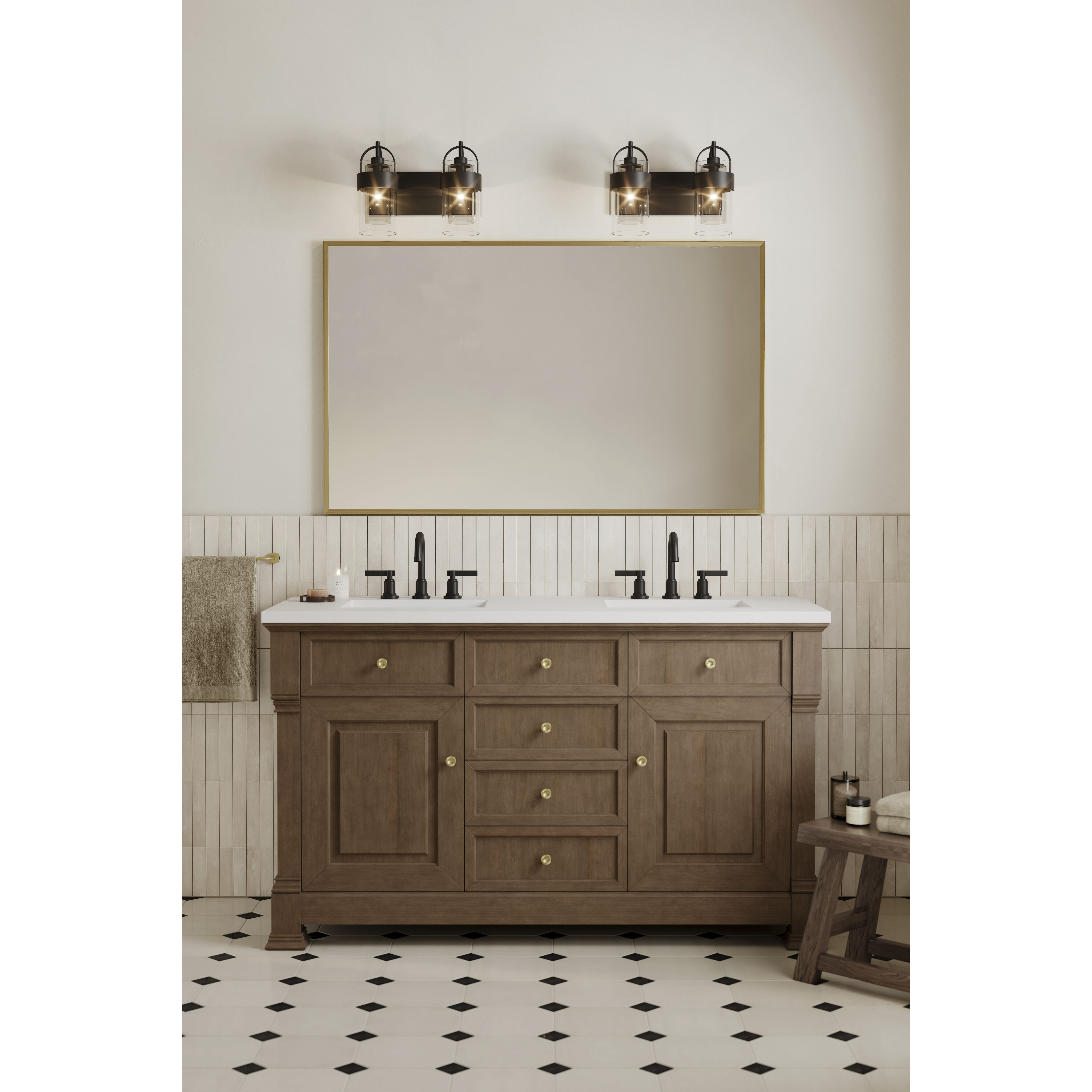 Ravik 2 Light 14.25 inch Dark Matte Black Vanity Wall Light