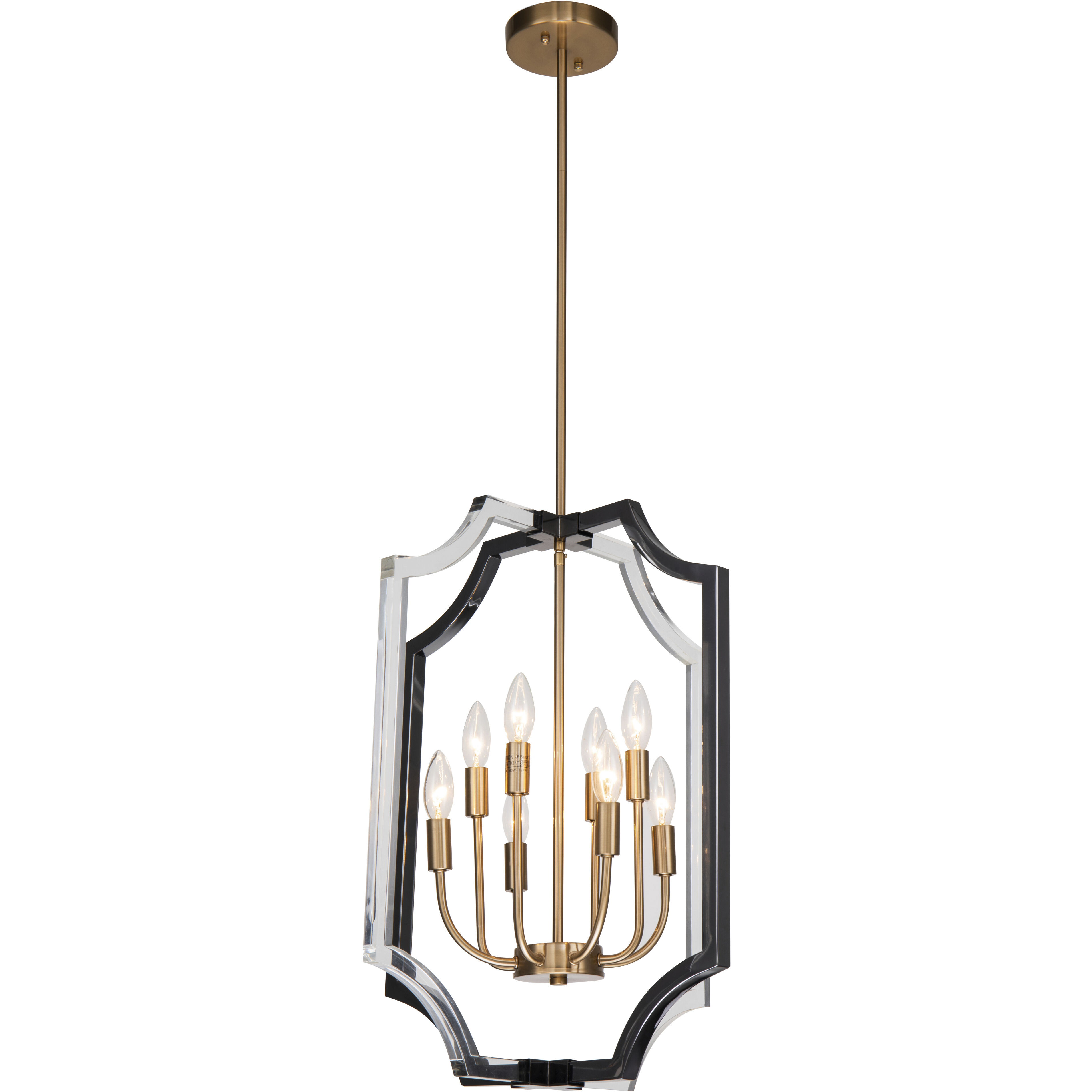 Canada 8 Light 18.8 inch Black and Clear Chandelier Ceiling Light