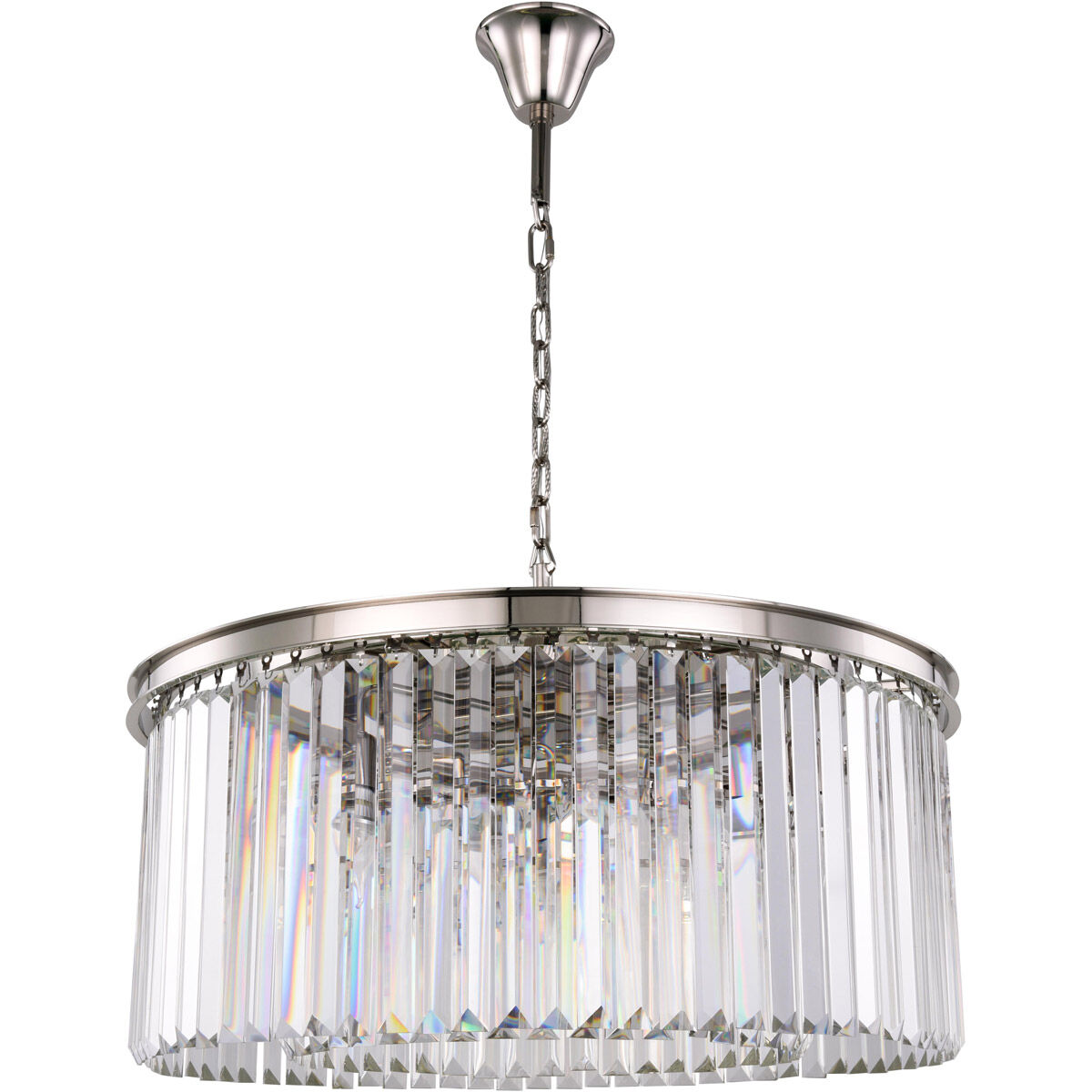 Sydney 8 Light 31.5 inch Polished Nickel Chandelier Ceiling Light in Clear, Urban Classic