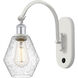 Ballston Cindyrella LED 6 inch White and Polished Chrome Sconce Wall Light in Seedy Glass