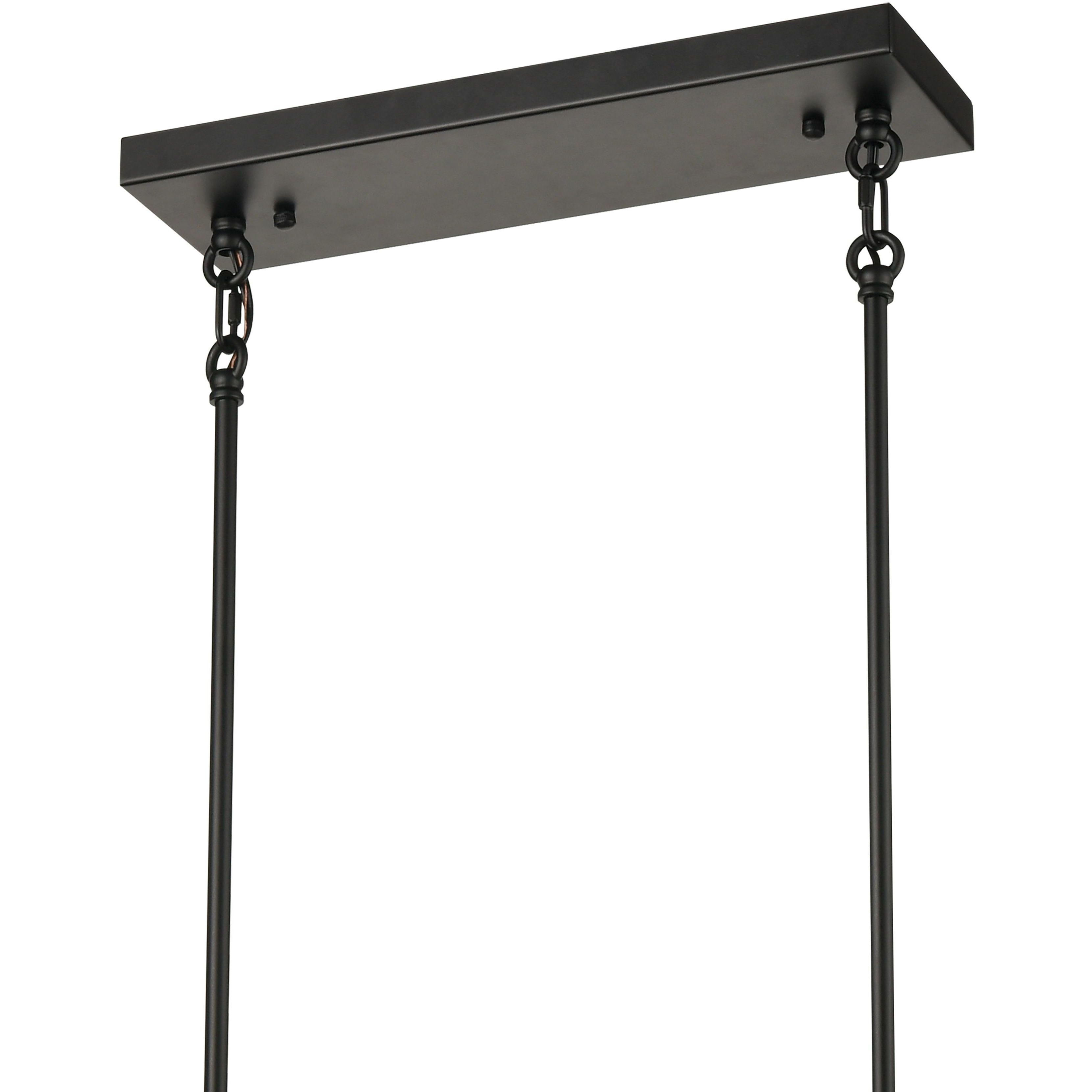 Bridgette 8 Light 36 inch Matte Black Linear Chandelier Ceiling Light