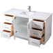 Hayes 60 X 22 X 35 inch White Vanity Sink Set