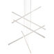 Vega LED 0.75 inch Brushed Nickel Multi Pendant Ceiling Light