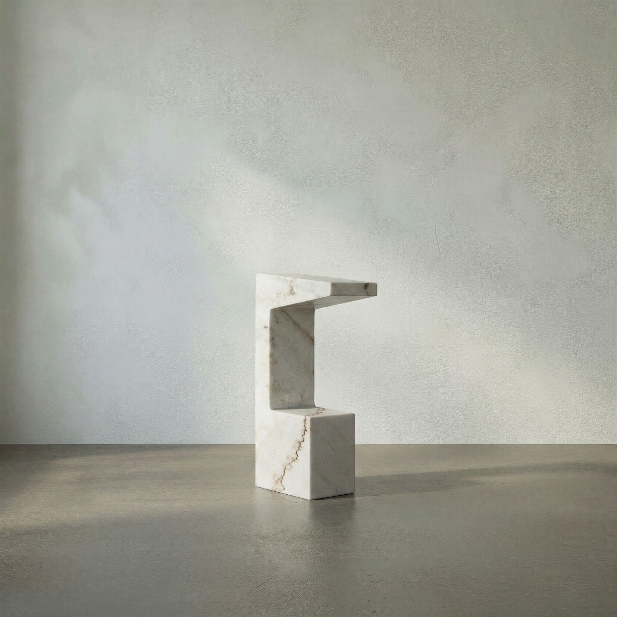 Aero 30 X 17.5 inch White Marble Side Table