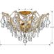 Filmore 5 Light 19 inch Antique Gold Flush Ceiling Light in Clear Swarovski Strass