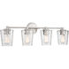 Ballas 4 Light 31.5 inch Satin Nickel Bathroom Vanity Light Wall Light