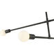 Modernist 3 Light 4.75 inch Matte Black Chandelier Ceiling Light
