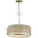 Seacliff 3 Light 20 inch Natural Aged Brass Single Pendant Ceiling Light