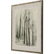 Into the Woods Gray and Brown and Green and Neutral Framed Art