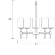 Wire Glass LED 24 inch Brushed Nickel Chandelier Ceiling Light in 3500 Lm LED, Grid with Clear Bubbles, Square with Flat Rim