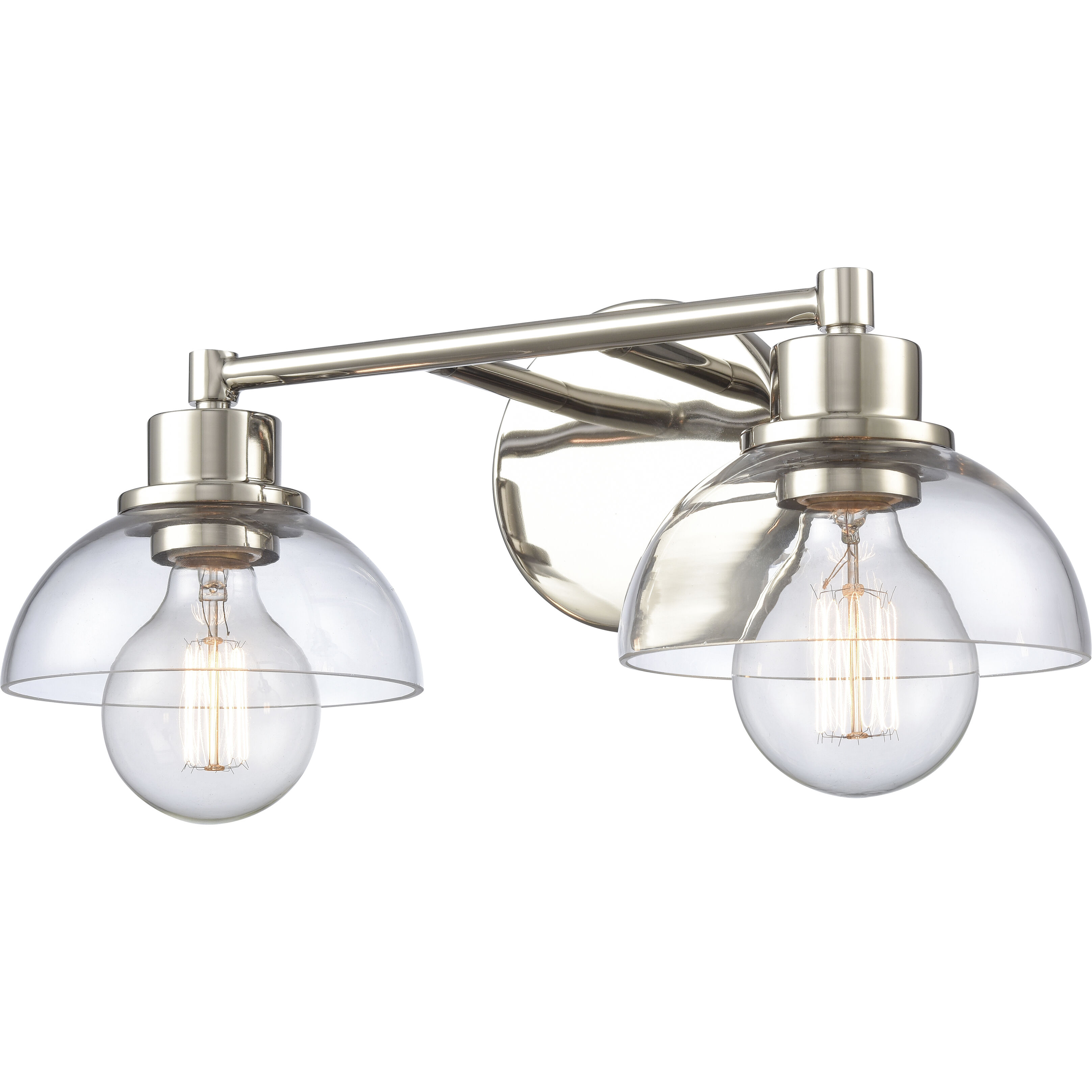 Julian Vanity Light Wall Light in Polished Nickel