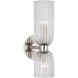 AERIN Asalea LED 6 inch Polished Nickel Double Bath Sconce Wall Light